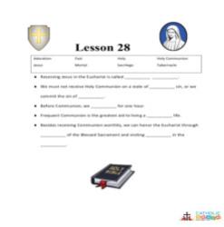 Holy Communion - Fill-in-the-Blanks